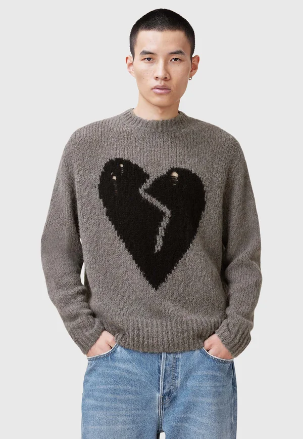 LUVHEART CREW - Strickpullover - grey