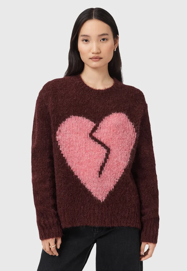 LUVHEART CREW - Strickpullover - red
