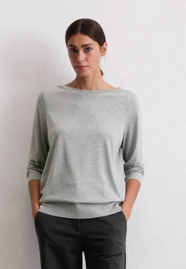 LUXURY LONGSLEEVE - Strickpullover - grey granite melange