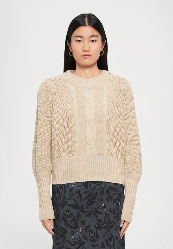 LYSTA - Strickpullover - sand