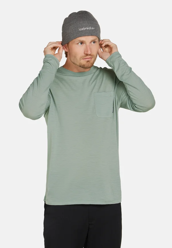 M MER TECH LITE III LS POCKET TE - Langarmshirt - moss