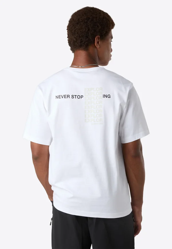 M NSE REPEAT RELAXED SS TEE - T-Shirt print - tnf white tnf black