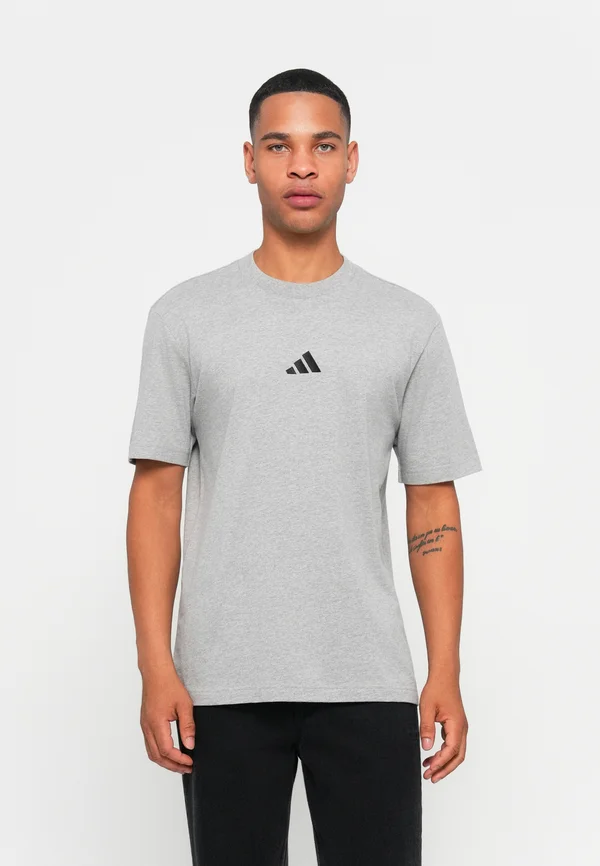M SL SJ T - T-Shirt basic - medium grey heather/black