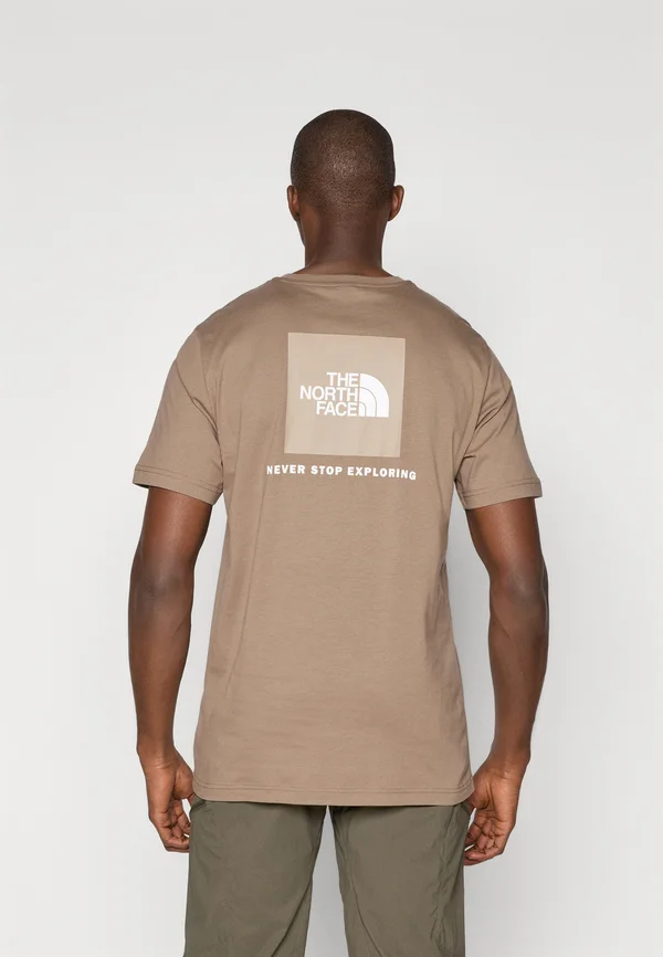 M SS BOX NSE TEE - T-Shirt print - mocha brown/mushroom grey