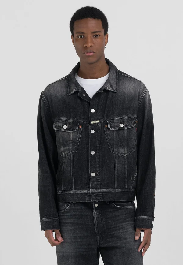 M9Z1 JACKET - Jeansjacke - black delavè