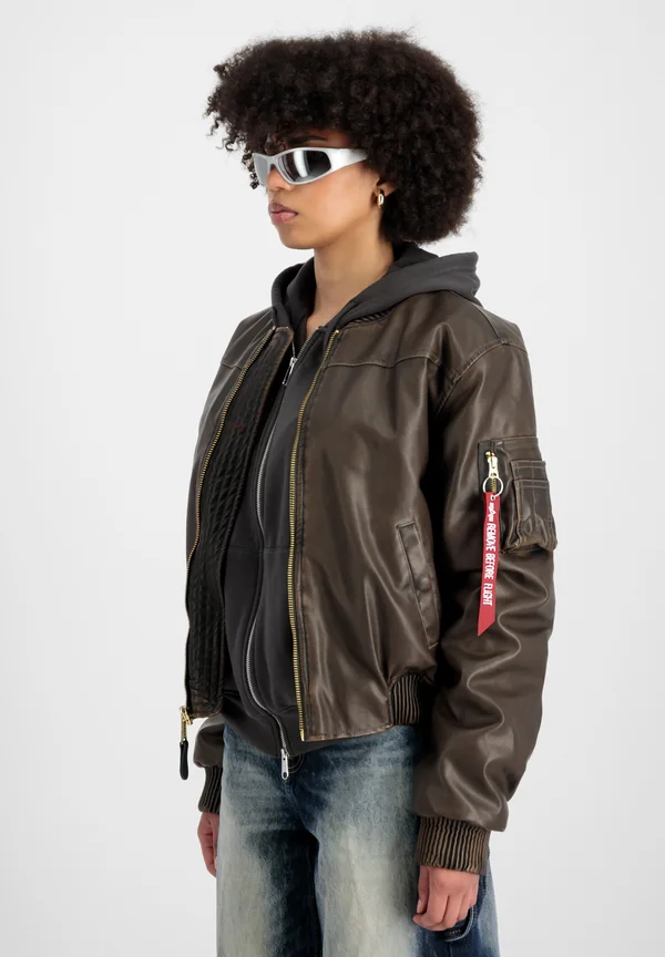 MA FL VINTAGE WMN - Kunstlederjacke - vintage brown