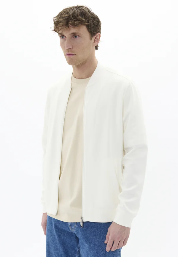 MACALLUM ZIPPER - Strickjacke - off white