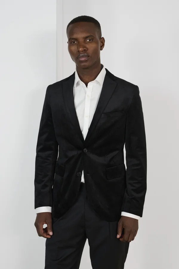 MAGEORGE ELEGANT VELVET BLAZER - Sakko - black