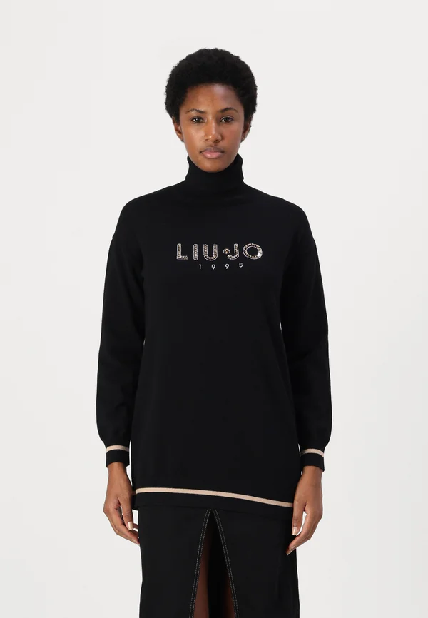 MAGLIA CHIUSA - Strickpullover - nero/cammel