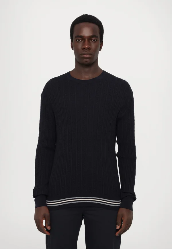MAGLIA GIROCOLLO - Strickpullover - black