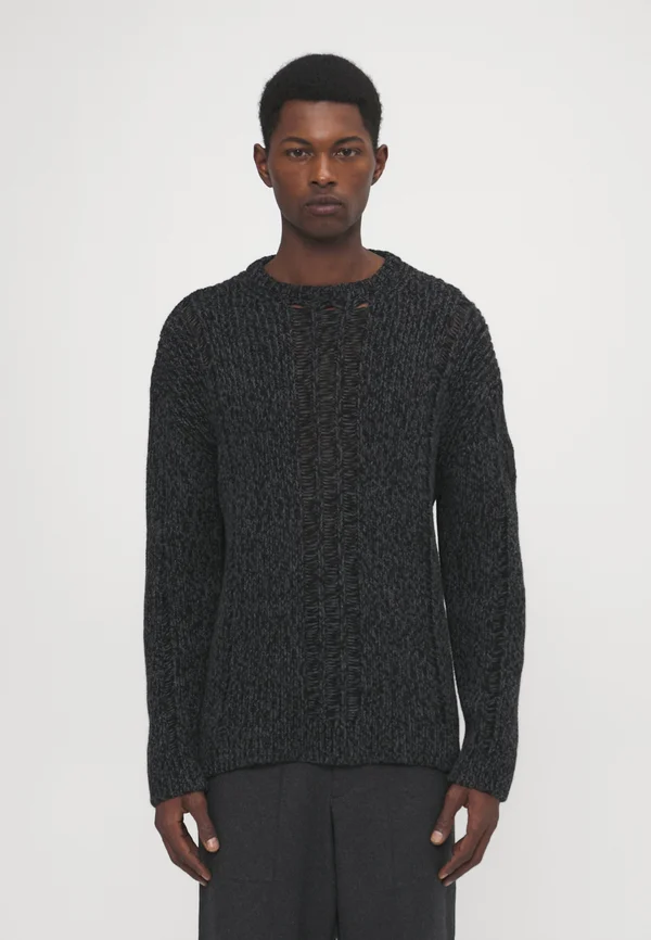 MAGLIA GIROCOLLO - Strickpullover - nero