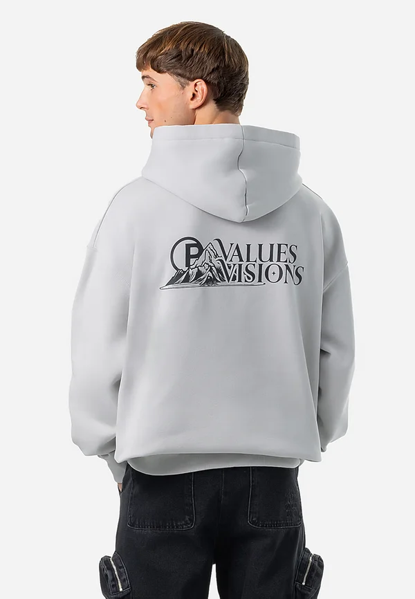 MAHAN OVERSIZED - Kapuzenpullover - washed clear grey