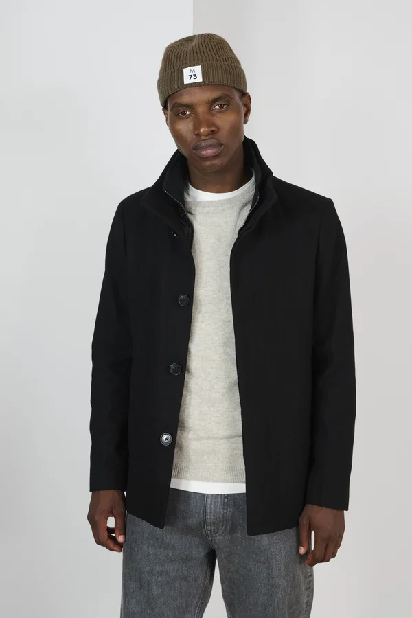 MAHARVEY SHORT INNER QUILETED PADDING  - Kurzmantel - black