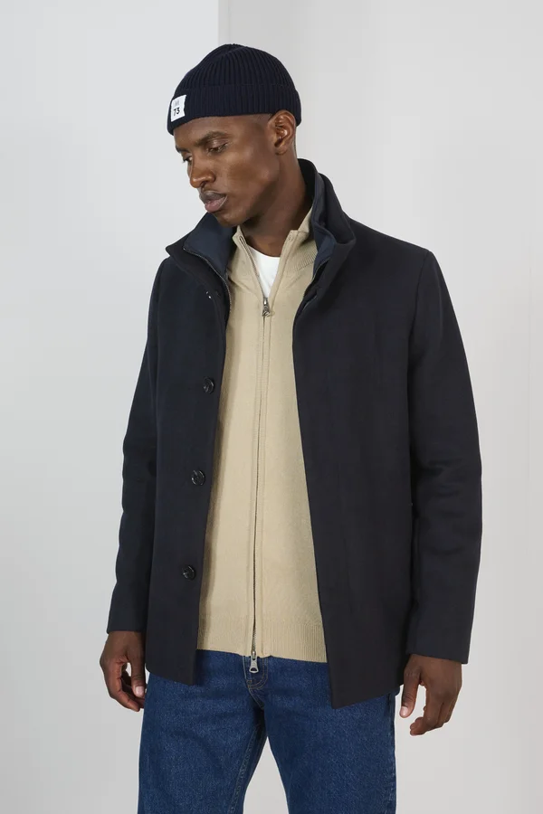 MAHARVEY SHORT INNER QUILETED PADDING  - Kurzmantel - dark navy