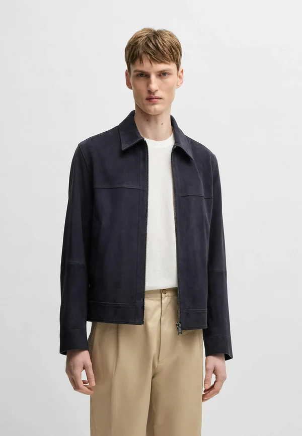 MALBANO - Lederjacke - dark blue four
