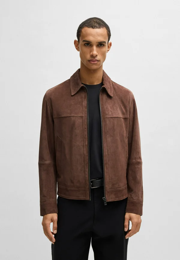MALBANO - Lederjacke - dark brown