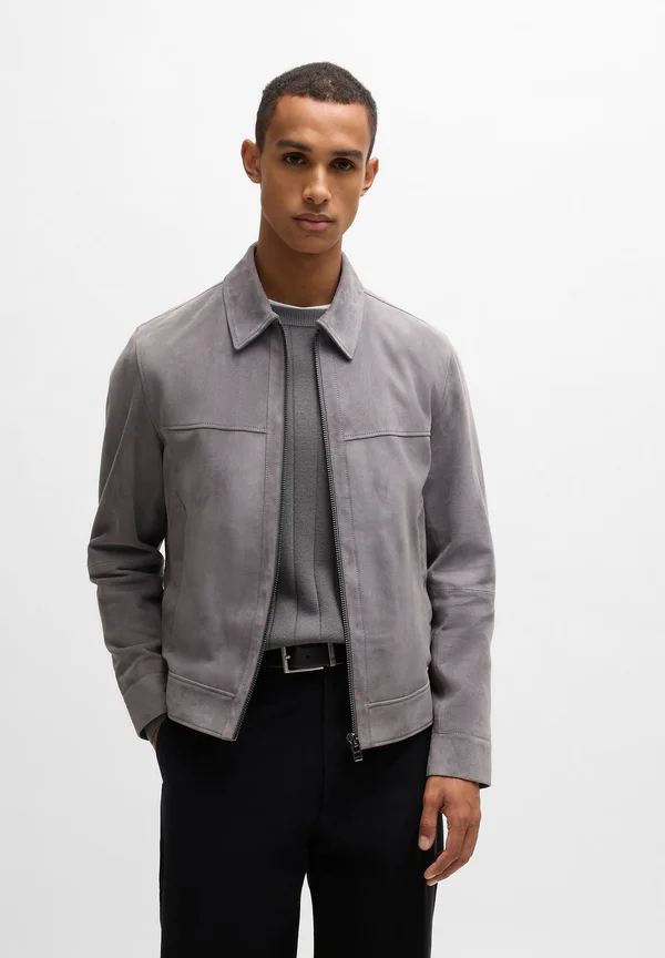 MALBANO - Lederjacke - dark grey