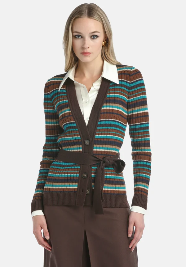MALIZIA - Strickjacke - marrone turchese