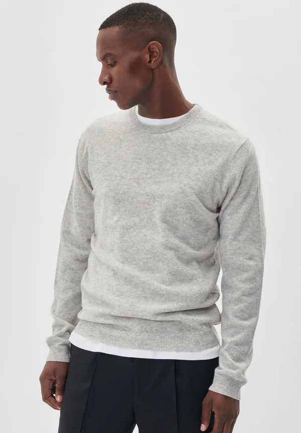 MAMORDY - Strickpullover - light grey melange