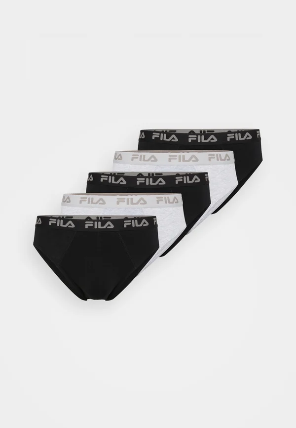 MAN BRIEF 5 PACK - Slip - black/grey