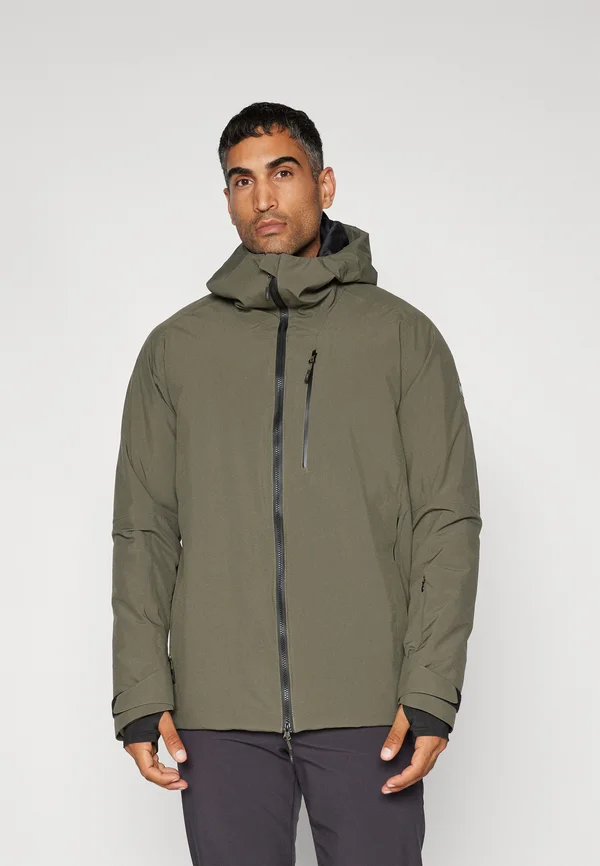 MAN JACKET FIX HOOD - Skijacke - olive