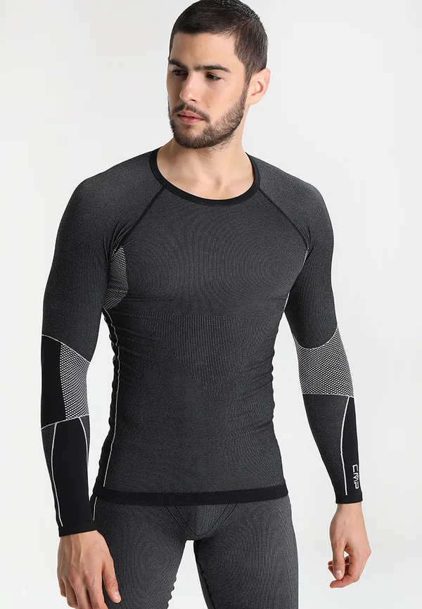 MAN SEAMLESS SWEAT - Unterhemd/-shirt - schwarz