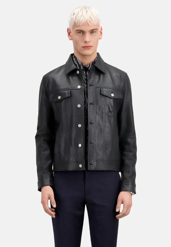 MANCHES LONGUES - Lederjacke - black