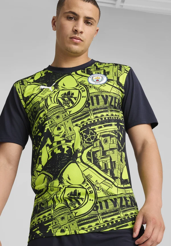 MANCHESTER CITY PREMATCH - Sport T-Shirt - yellow glow magic blue