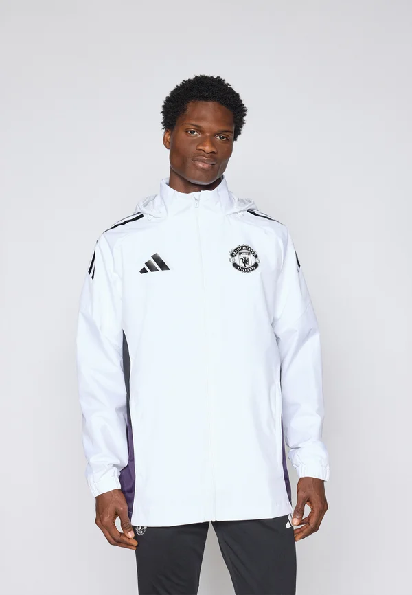 MANCHESTER UNITED 25/26 COMPETITION ALL WEATHER JACKET - Vereinsmannschaften - white/aurora plum/black