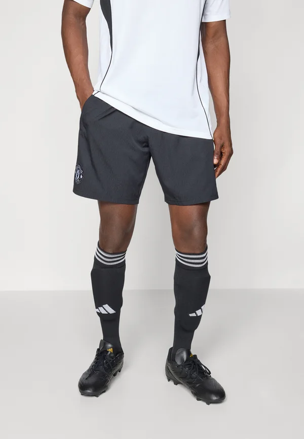 MANCHESTER UNITED 25/26 COMPETITION DOWNTIME SHORTS - Vereinsmannschaften - black/aurora plum/white