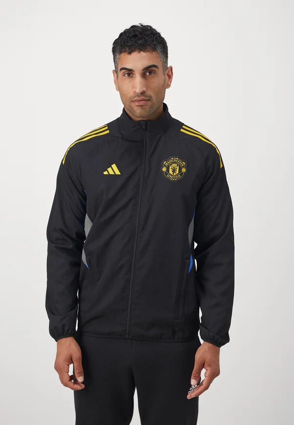 MANCHESTER UNITED 25/26 EUROPEAN PRESENTATION JACKET - Vereinsmannschaften - black/hi-res blue/tribe yellow