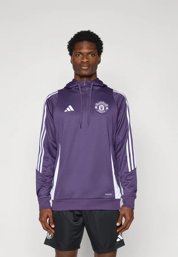 MANCHESTER UNITED 25/26 TIRO TRAINING HOODIE - Vereinsmannschaften - aurora plum/white