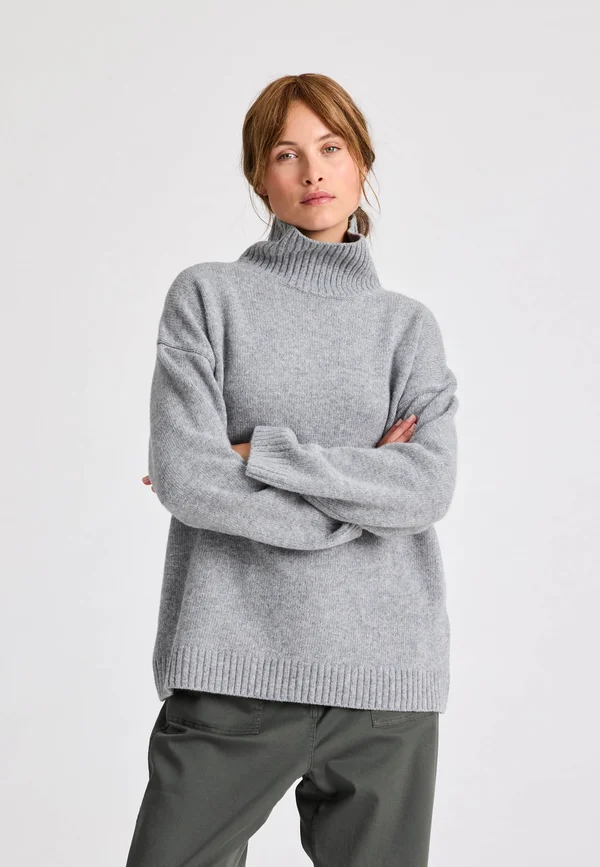 MANDIE - Strickpullover - grey melange