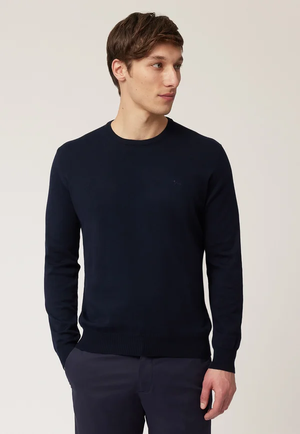 MANICA LUNGA - Strickpullover - blu scuro