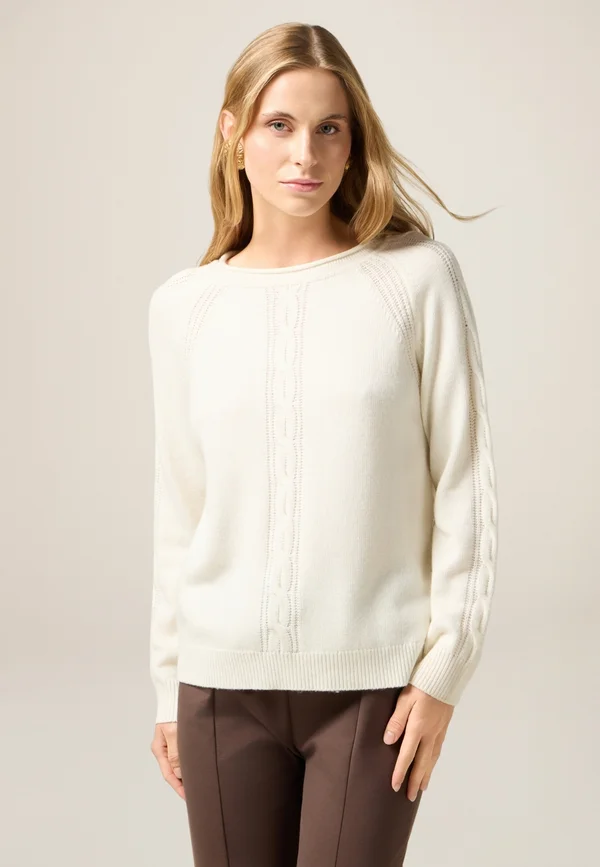 MANICHE LUNGHE - Strickpullover - bianco