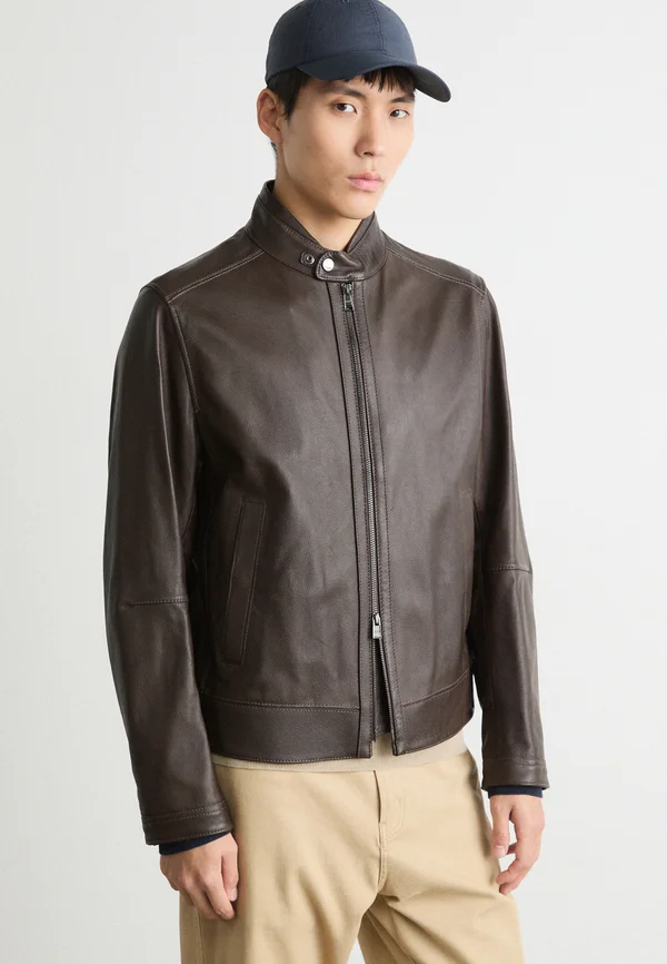 MANSELL - Lederjacke - open brown