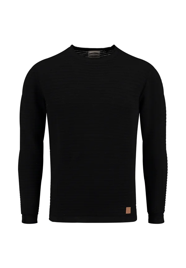 MANUEL ROUND - Strickpullover - black