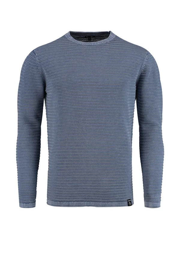 MANUEL ROUND - Strickpullover - jeans blue