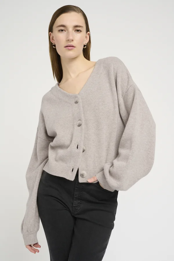 MANZI - Strickjacke - string melange