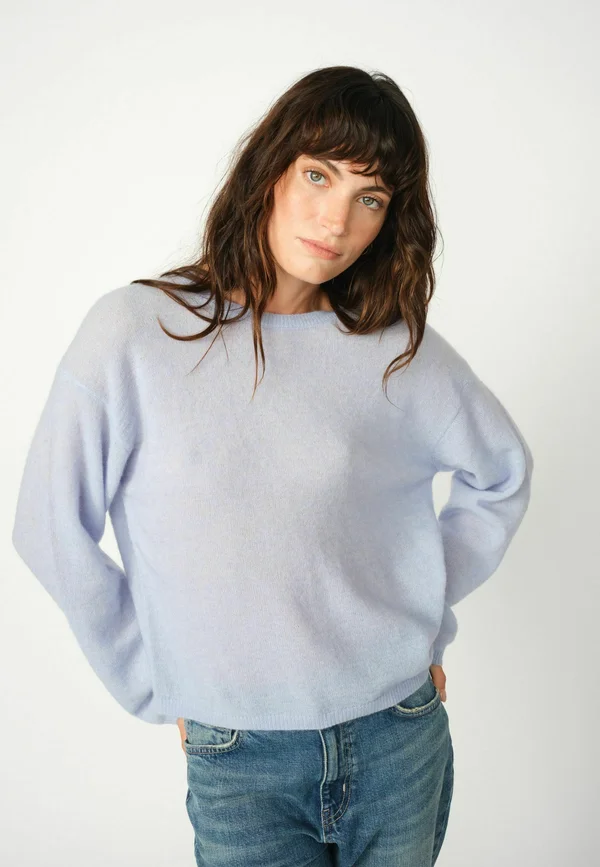 MAPE O NECK - Strickpullover - brunnera blue