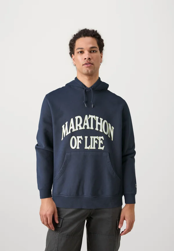 MARATHON HOODIE - Kapuzenpullover - navy