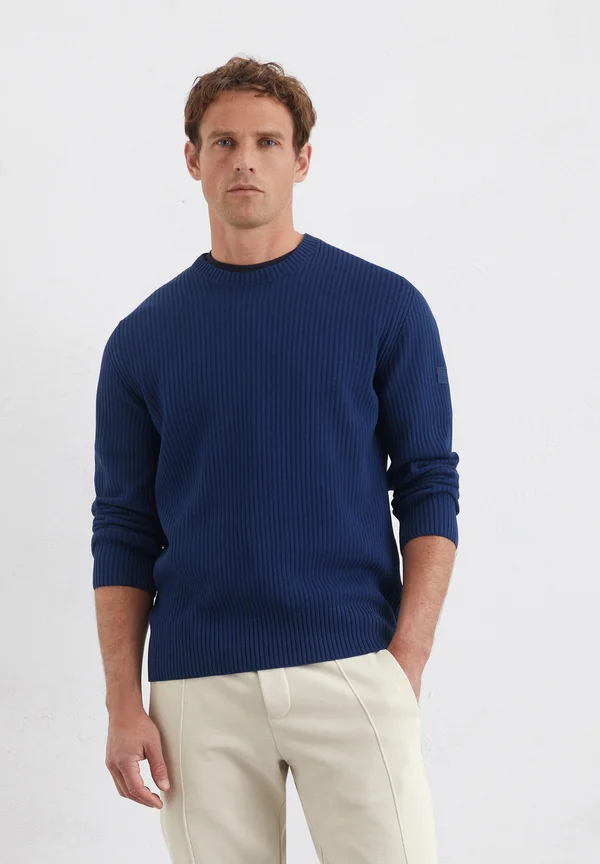 MARC O’POLO ‘TONI CAMPAIGN STYLE’ LONG SLEEVE - Strickpullover - iris ink