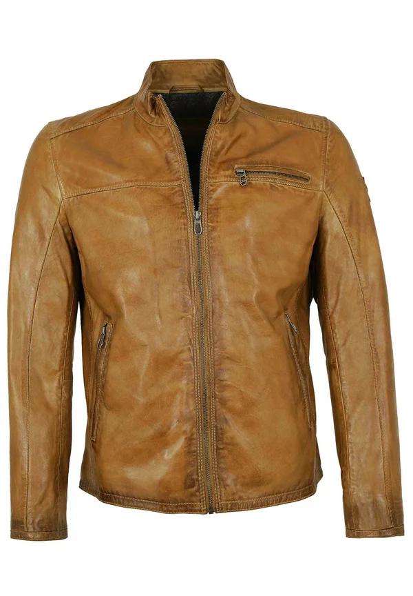 MARCO - Lederjacke - hell cognac