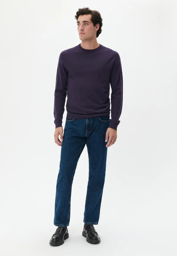 MARGRATE MERINO CREW KNIT PULLOVER - Strickpullover - nightshade melange