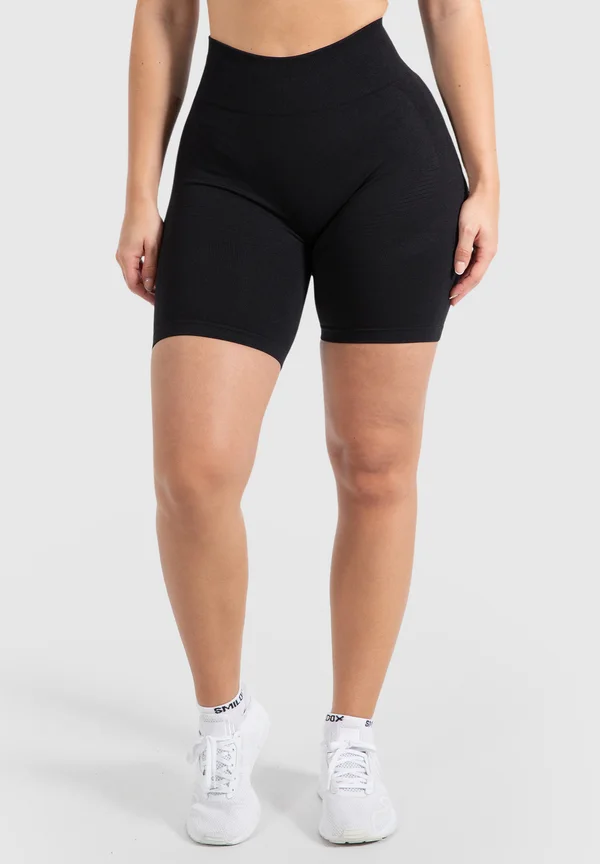 MARIA SOLID SHORTS SCRUNCH KURZE HOSE SEAMLESS - Tights - schwarz