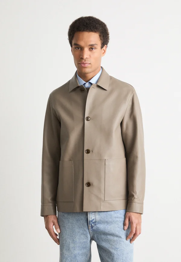 MARKIN - Lederjacke - open green