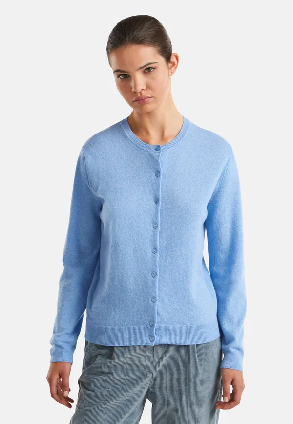 MARL CREW NECK - Strickjacke - blue