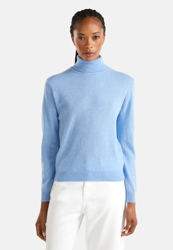 MARL TURTLENECK - Strickpullover - blue