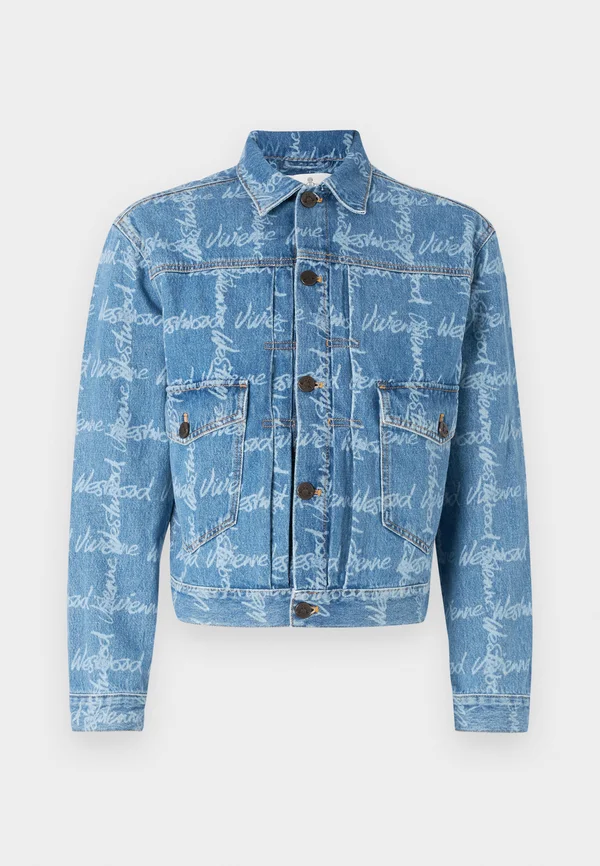 MARLENE JACKET UNISEX - Jeansjacke - grid/blue