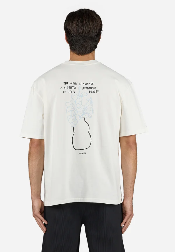 MARV OVERSIZED TEE - T-Shirt print - washed unbleached
